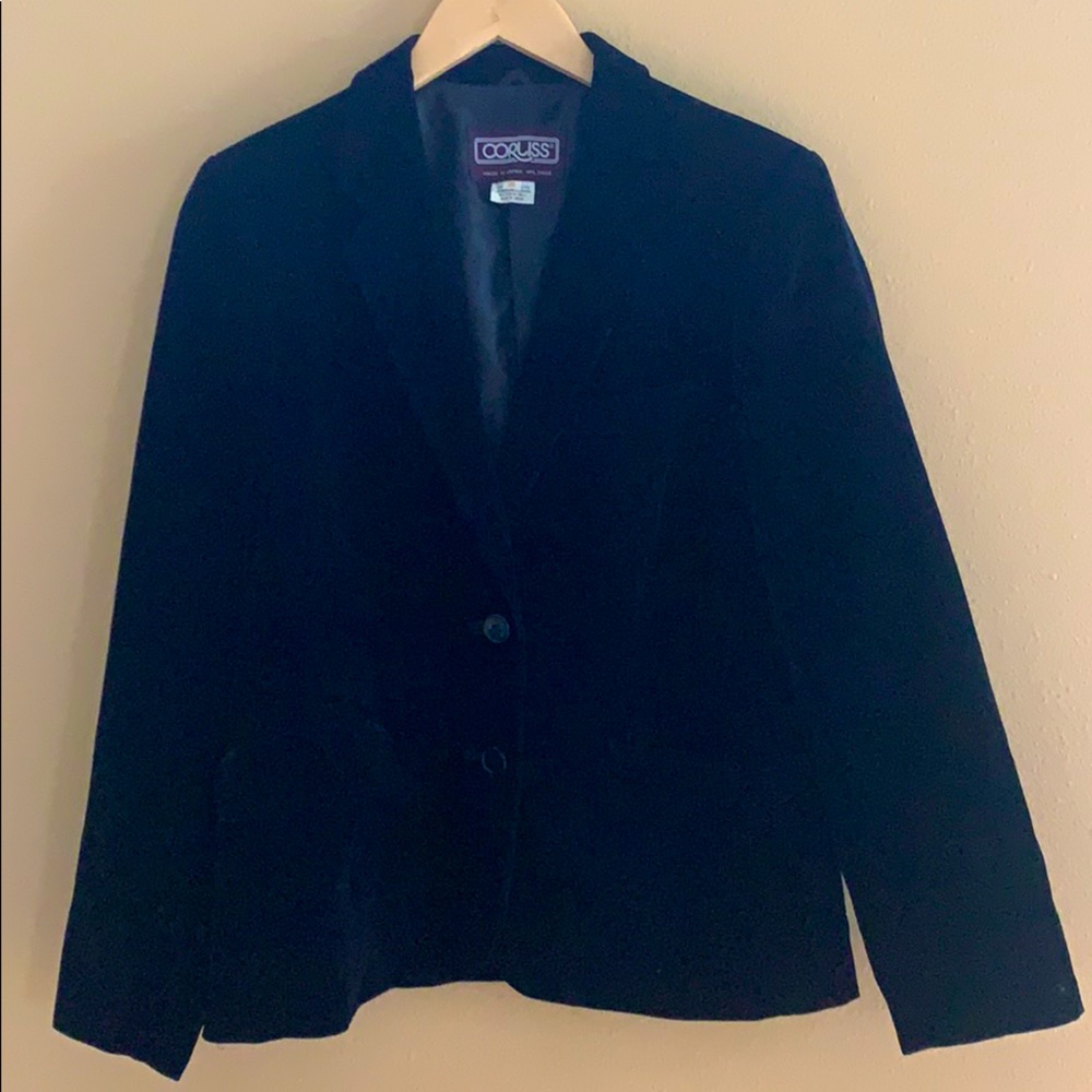 Vintage Black Velvet Blazer